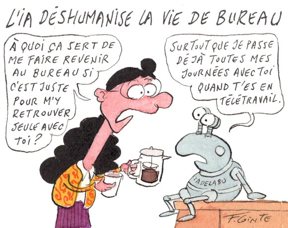 Dessin: L’IA déshumanise déjà la vie de bureau